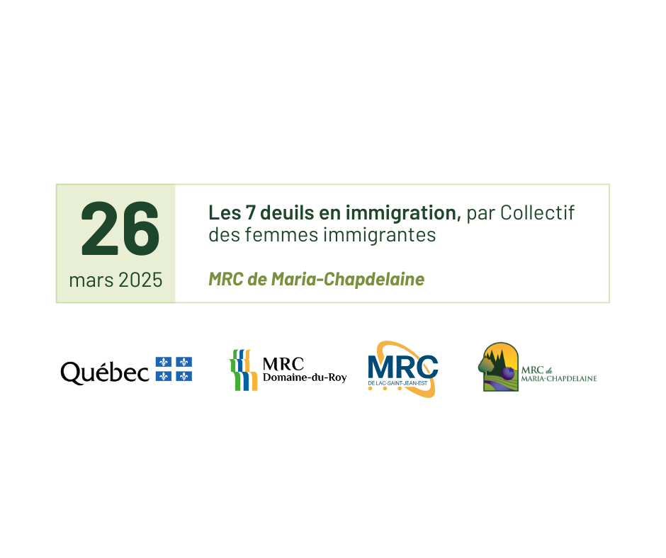 Formation Les 7 deuils en immigration MRC MC – 26 mars 2025 Actualités Non classé