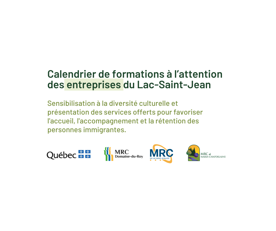 Calendrier de formation pour les entreprises de la MRC de Maria-Chapdelaine Actualités Non classé
