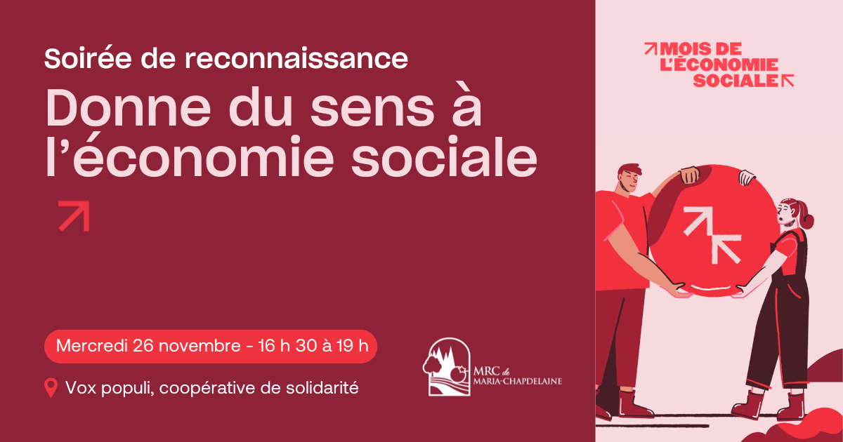 Soirée reconnaissance de l’économie sociale    Actualités À la une Événements